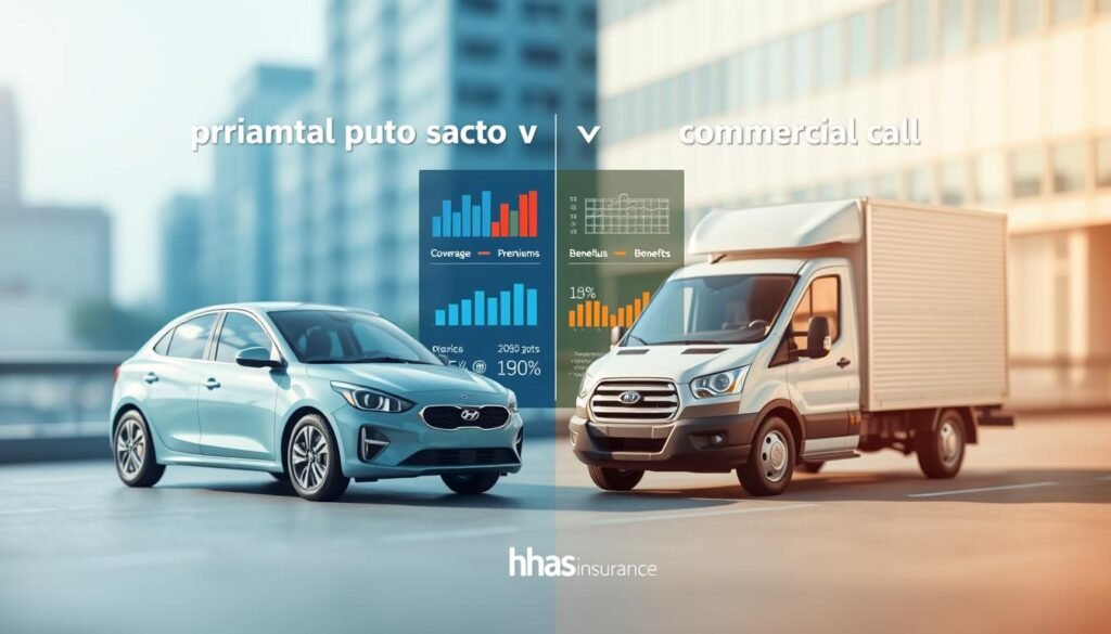 personal auto insurance and commercial auto insurance comparison