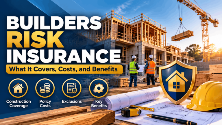 Builders risk insurance protecting a commercial construction project, building materials, and unfinished structures