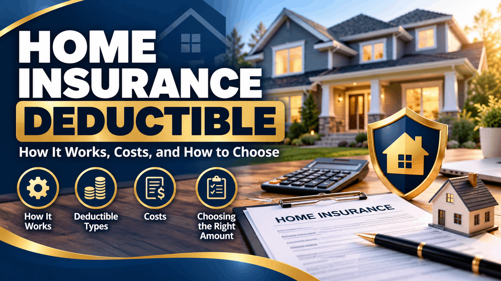 Home insurance deductible explained with claim costs, deductible options, and tips for choosing the right amount