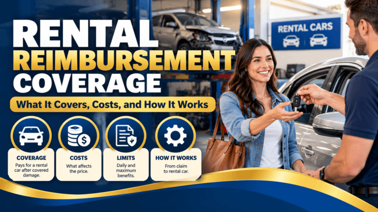 Rental reimbursement coverage helping a driver pay for a temporary rental car while their vehicle is repaired