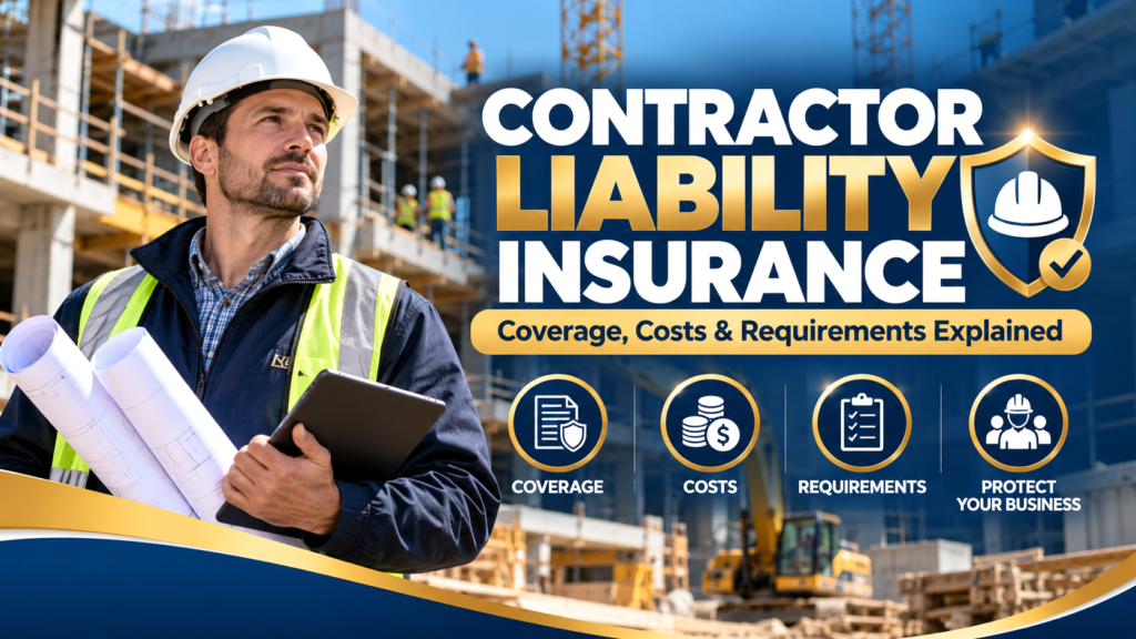 contractor liability insurance coverage costs and requirements for construction businesses